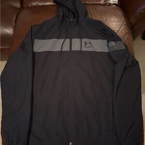 Under Armour Black and Gray Freedom Hooded Jacket